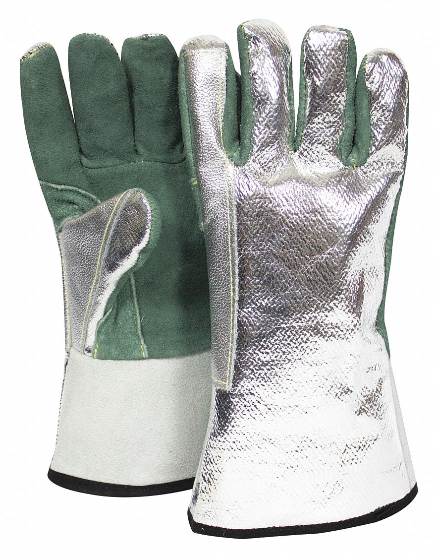 NATIONAL SAFETY APPAREL, Universal, Carbon Kevlar®, Aluminized Gloves