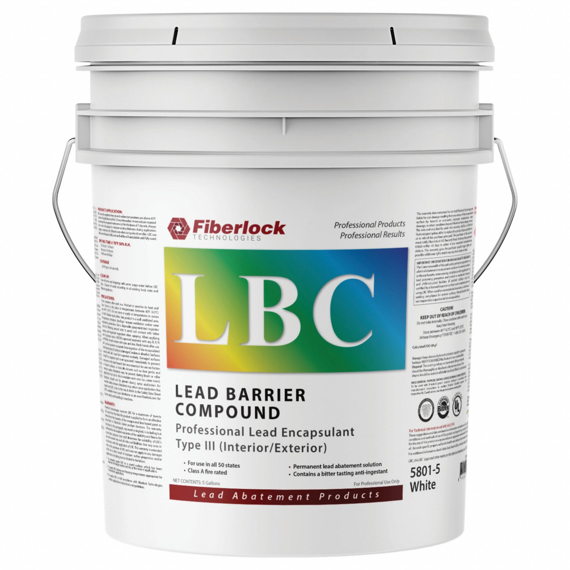 FIBERLOCK TECHNOLOGIES, Water, White, White Lead Barrier Compount