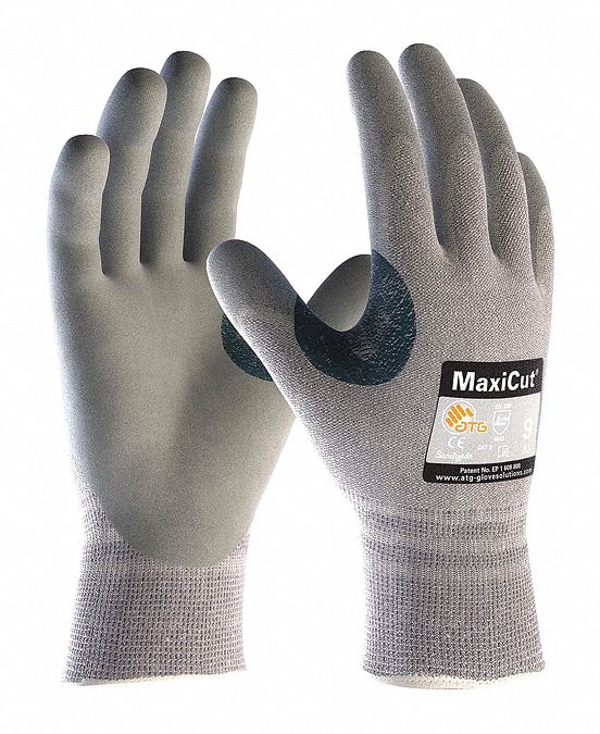 PIP CutResistant Glove, M, A4 ANSI/ISEA Cut Level, Palm, Foam Nitrile Glove Coating Material