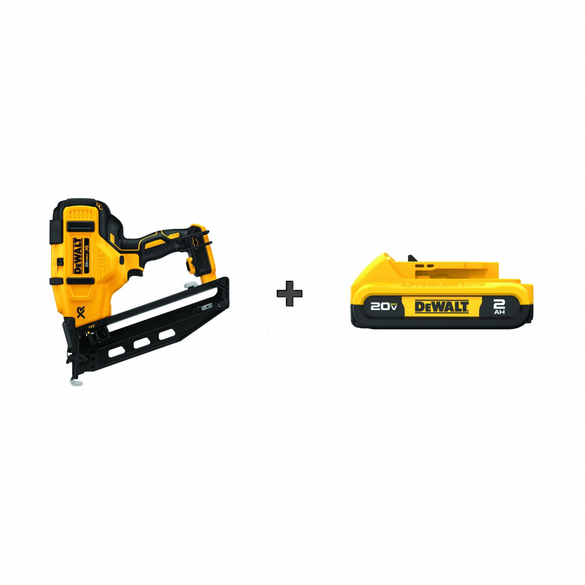 DEWALT, Finish, Combo, Nail Gun 58JM05DCN660B / DCB203 Grainger