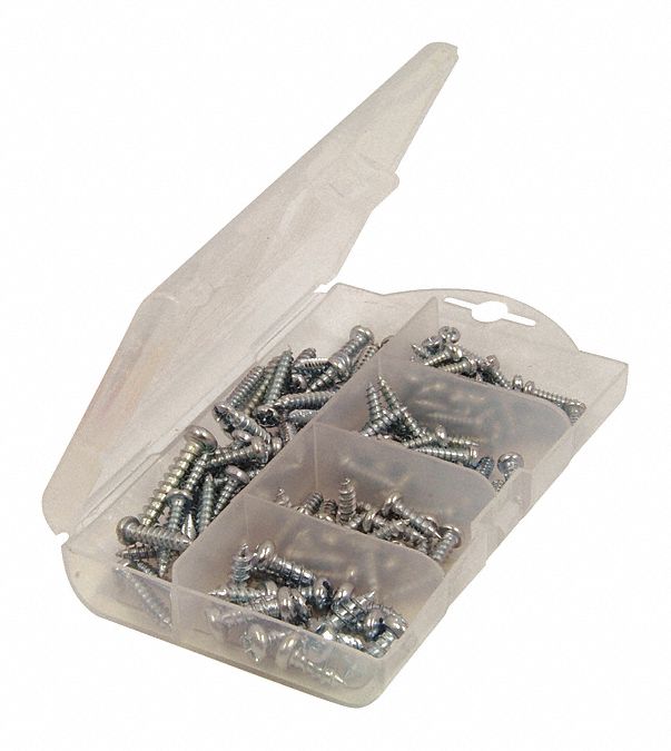 Sheet Metal Screw Kit,135pcs Grainger