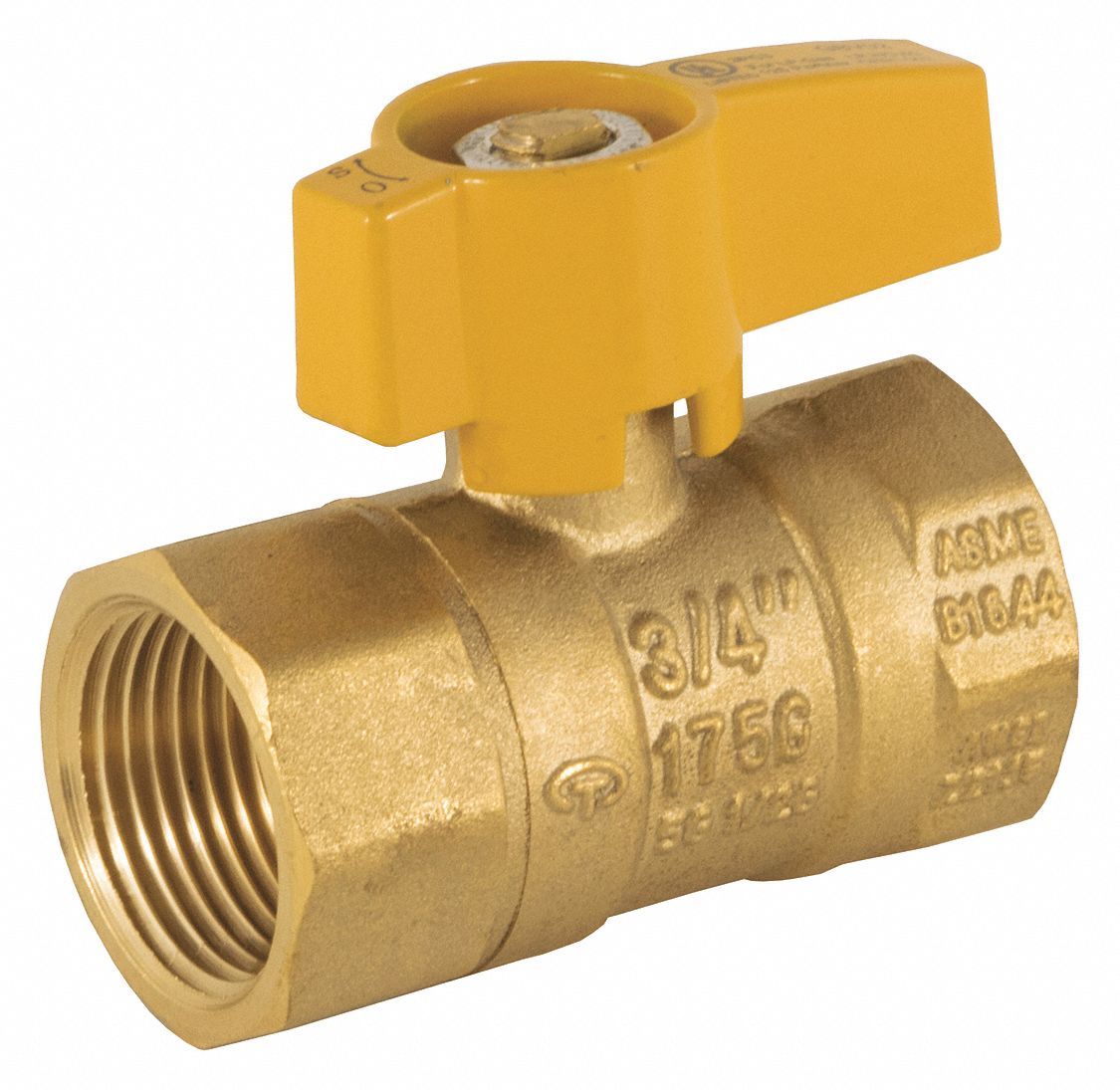 JOMAR VALVE, Brass Gas Ball Valve,NPT,3/4" 58ZM63T2005C Grainger