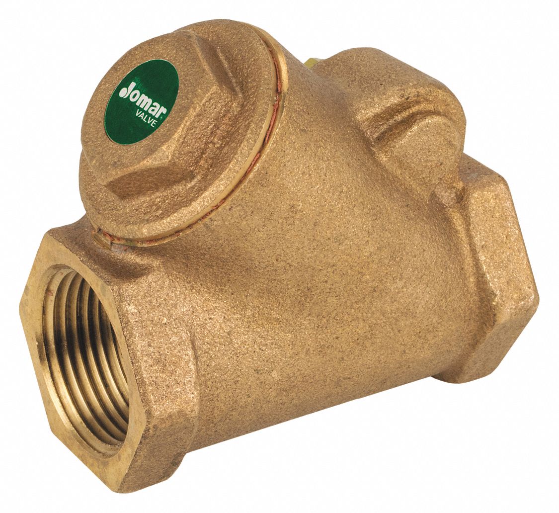 JOMAR VALVE, LF Brnze YPattern Check Vlv,NPT,3/4" 58ZN97T511G