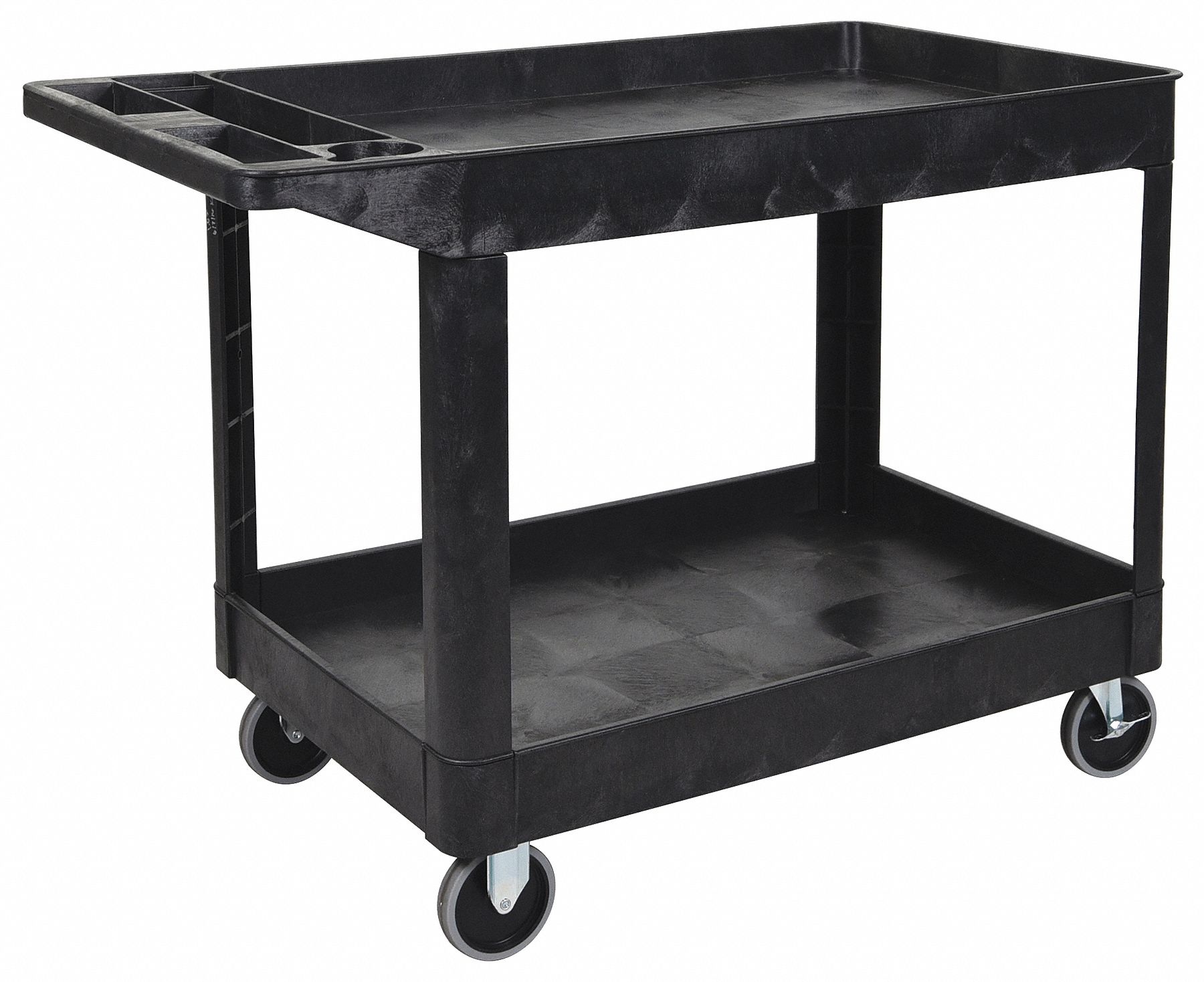 LUXOR, Utility Cart,(2) Shelf,Heavy Duty, 58ZZ87XLC11B Grainger