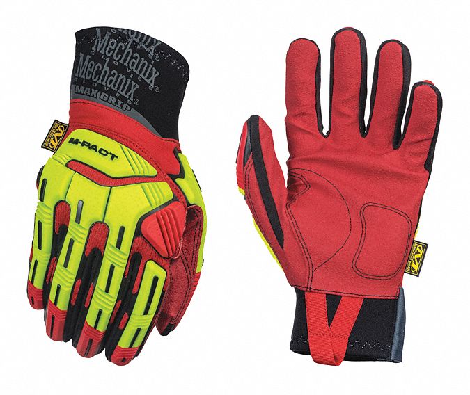 MECHANIX WEAR Mechanics Gloves, Green/Red, 10, PR 599M22MPGR91010