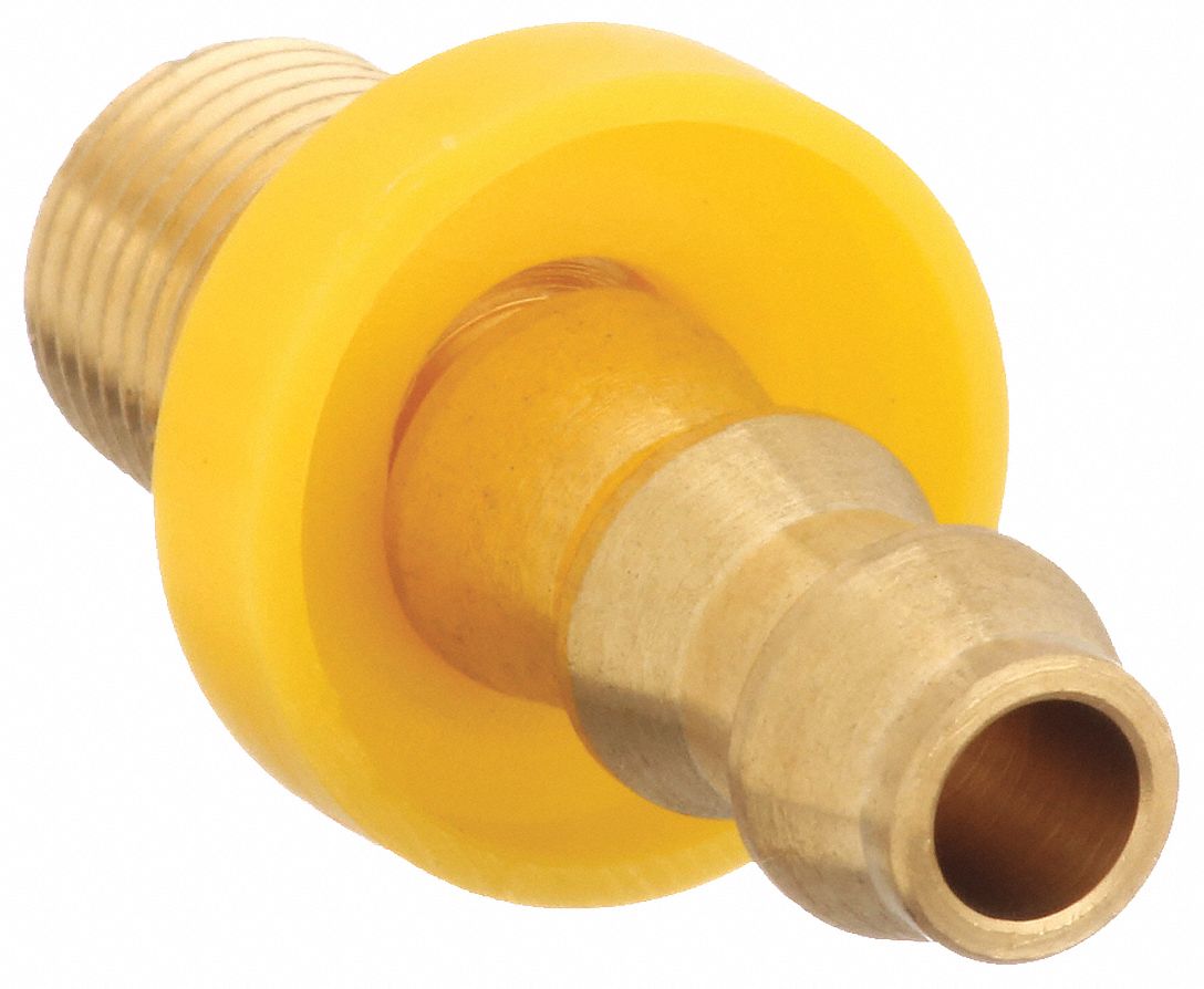 GRAINGER APPROVED PushOn Hose Fitting, Fitting Material Brass x Brass