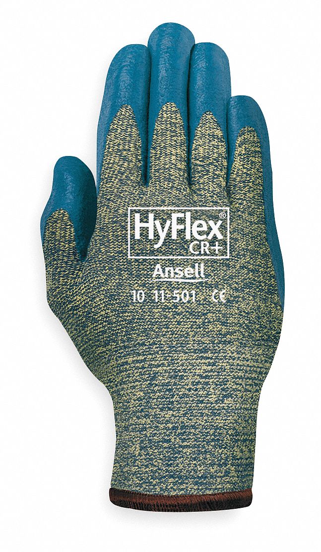 ANSELL CutResistant Gloves, L, A5 ANSI/ISEA Cut Level, Palm, Foam
