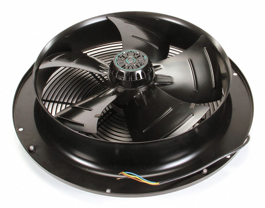 EBMPAPST Standard Round Axial Fan, 4 3/4 in Depth, 230V AC, Lead Wires