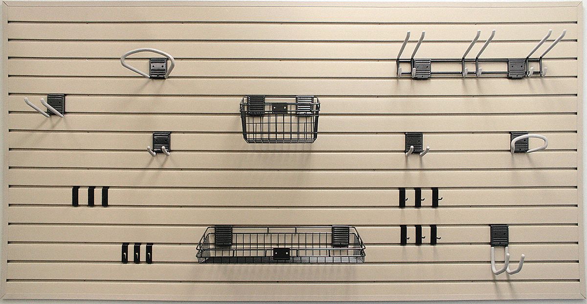 SUNCAST UVResistant Rigid Resin Slatwall Panel Kit, 96"W x 12"H, 4