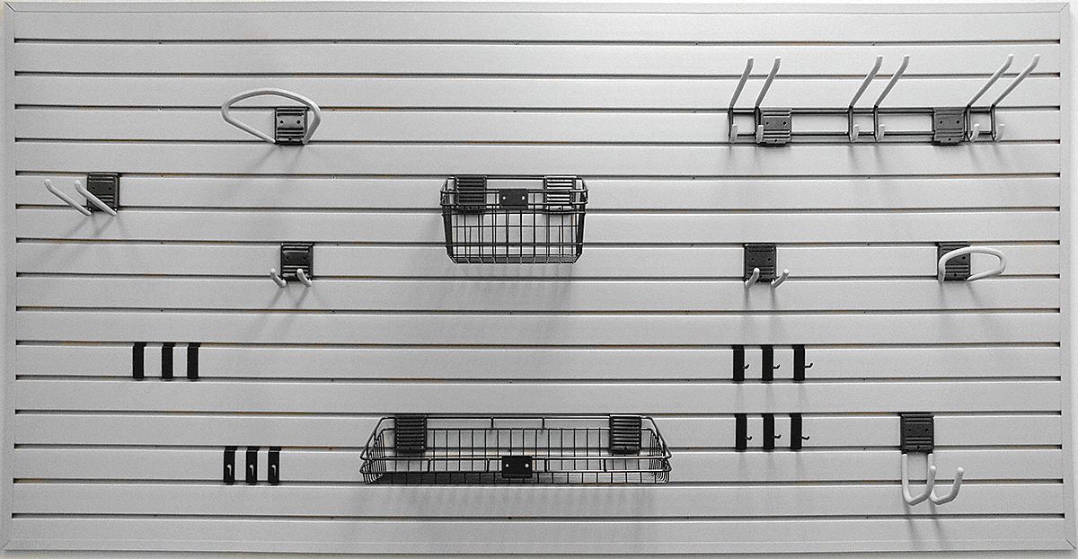 SUNCAST UVResistant Rigid Resin Slatwall Panel Kit, 96 inW x 12 inH, 4