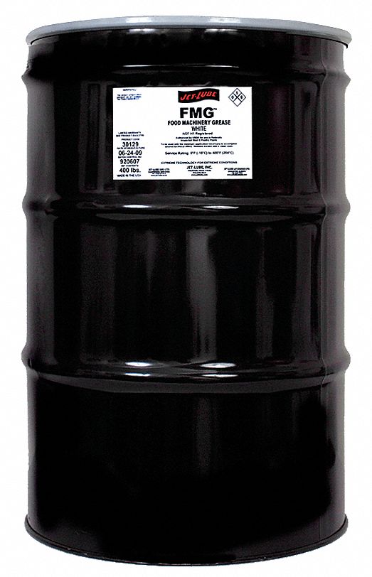 JETLUBE Machinery Grease Aluminum Complex, White, 50 gal, NLGI Grade 2, NSF Rating H1 Food