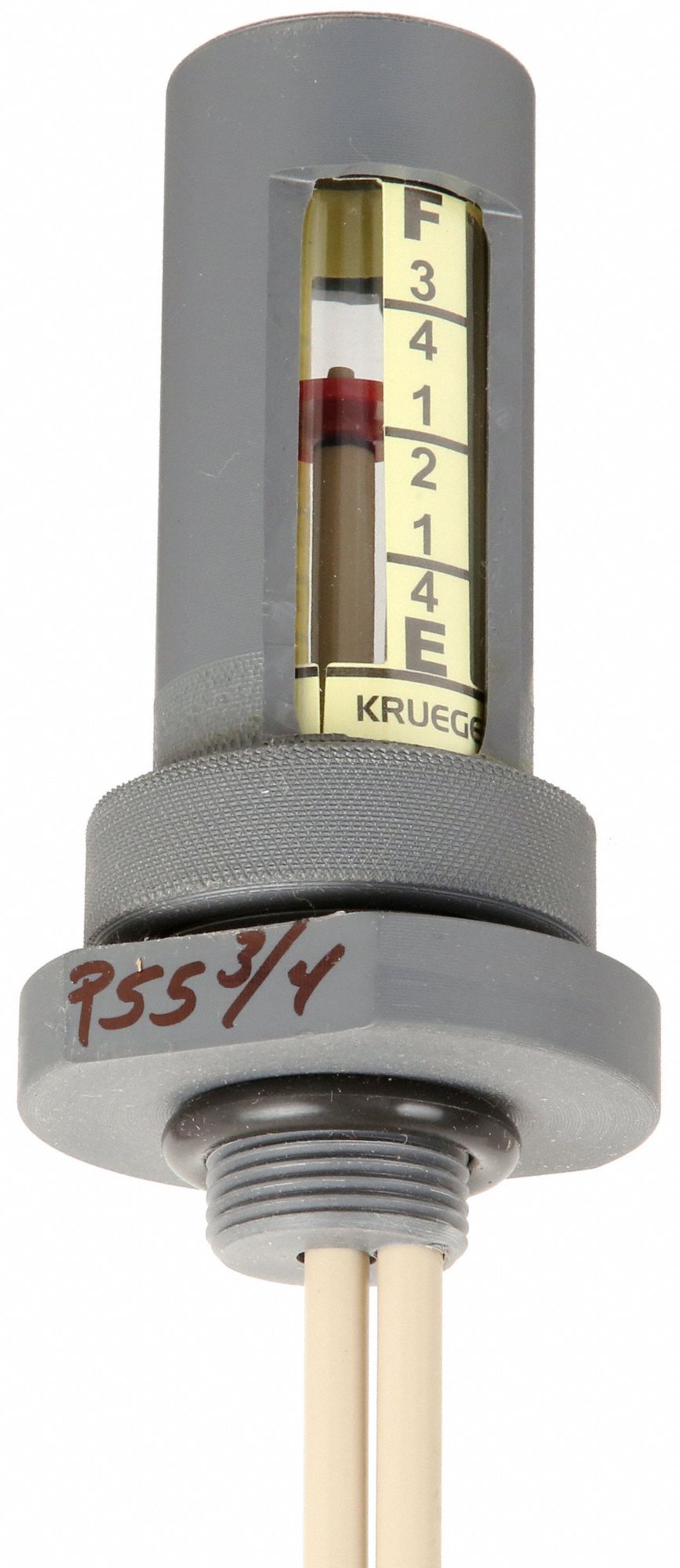 ATAGLANCE Barrel Level Gauge, 55 Gallon, 3/4" NPT 5CYV4P55.75