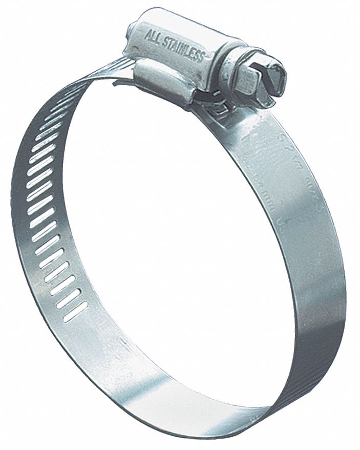 GRAINGER APPROVED 1/2 in Wide, Interlocked Worm Gear Hose Clamp; PK10