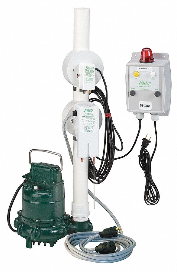 ZOELLER Elevator Sump Pump with Oil Sensor, Discharge 11/2 in FNPT