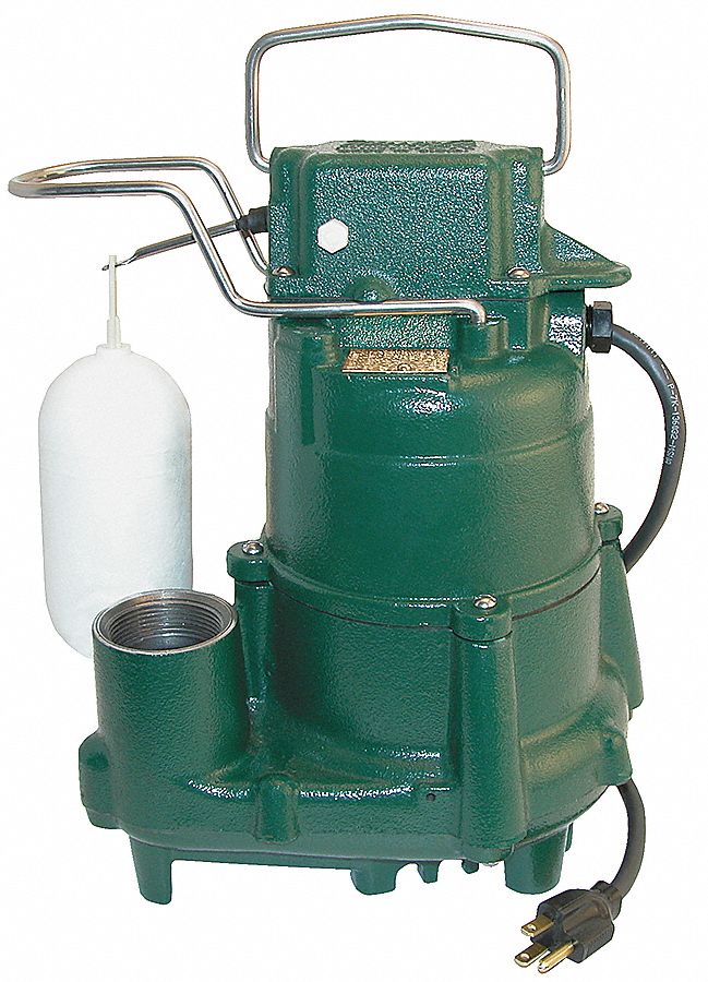ZOELLER, 1/2, Vertical Float, Submersible Sump Pump 5CZG4D98 Grainger