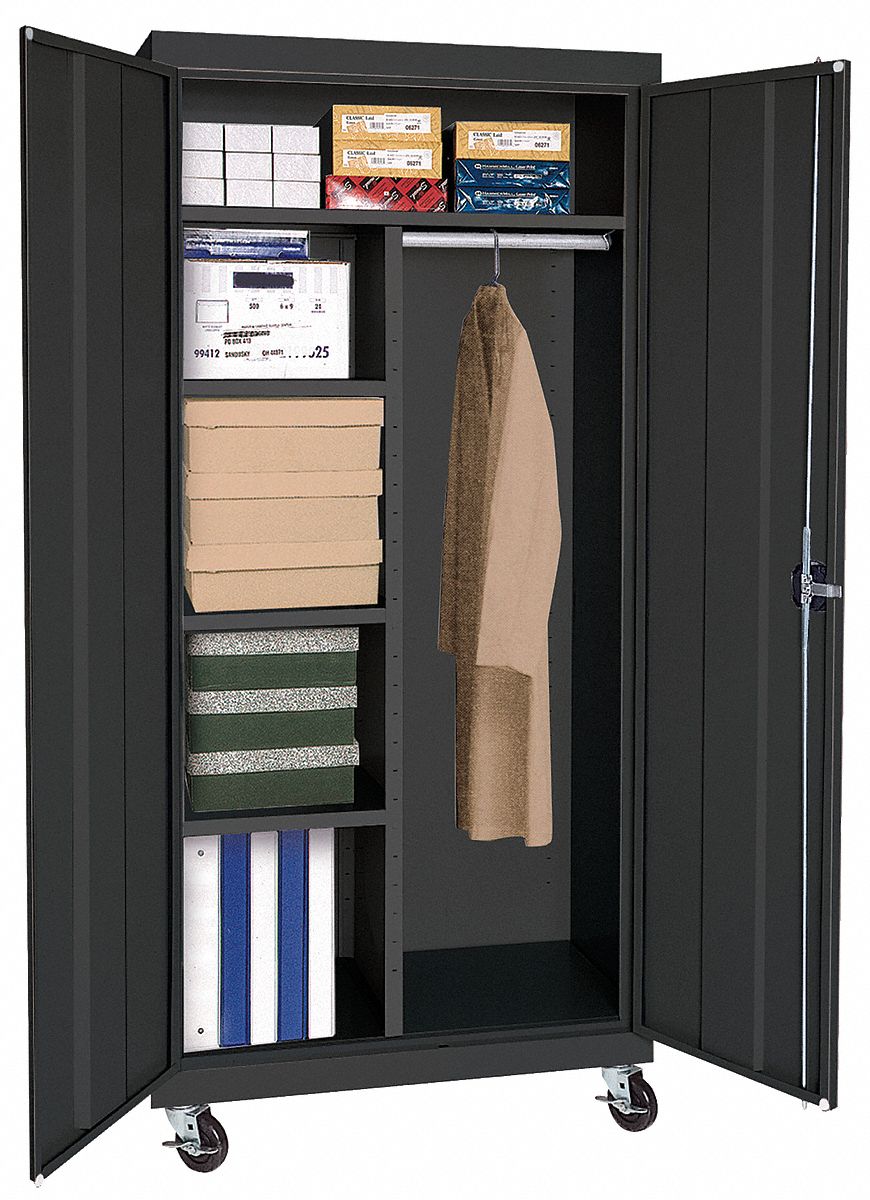 SANDUSKY Commercial Storage Black, 78 in H X 46 in W X 24 in D