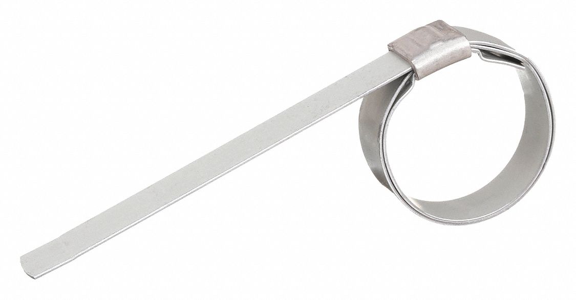 Galvanized Steel, 7/8 in 1 1/8 in Clamping Dia, Preformed Band Clamp