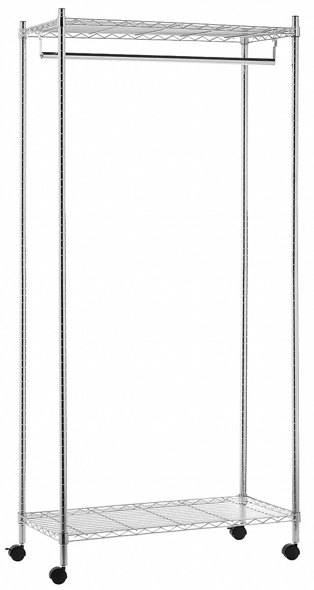 HONEYCANDO, 73 in, 18 in Dp, Garment Rack 5DMJ9GAR01120 Grainger