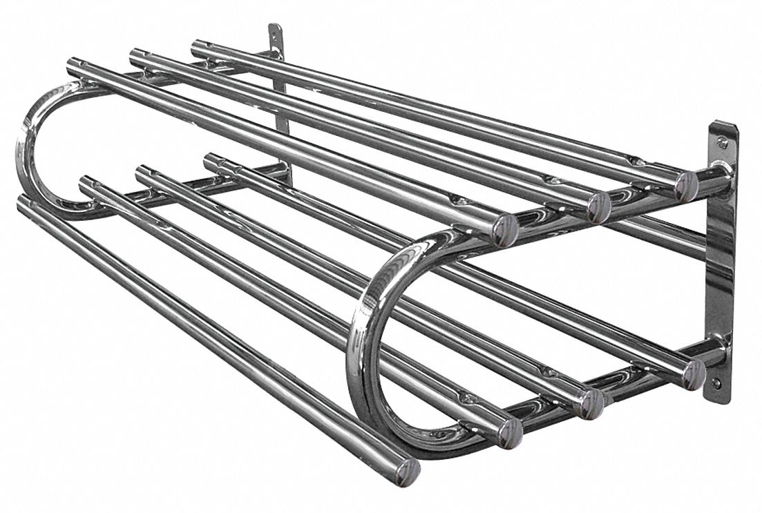 Coat Rack, WallMount, Double, Steel Grainger