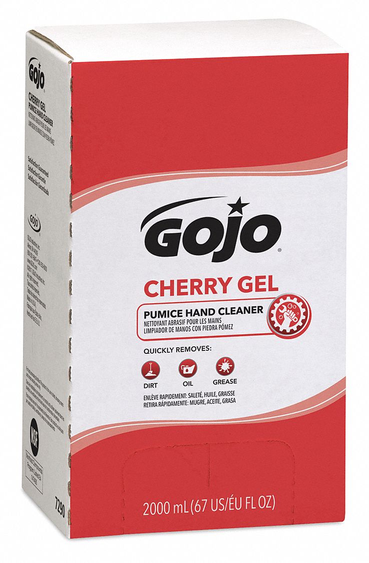 GOJO Cherry, Gel, Hand Cleaner, 2,000 mL, Cartridge, GOJO, PK 4 5DZN8