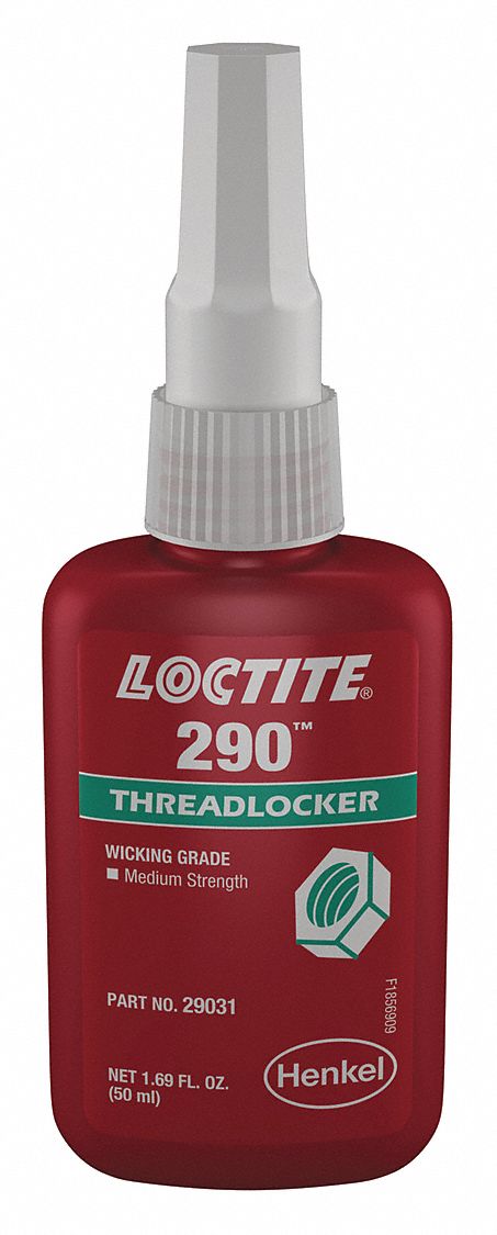 LOCTITE 290 Series MediumStrength Wicking Grade Threadlocker, Green