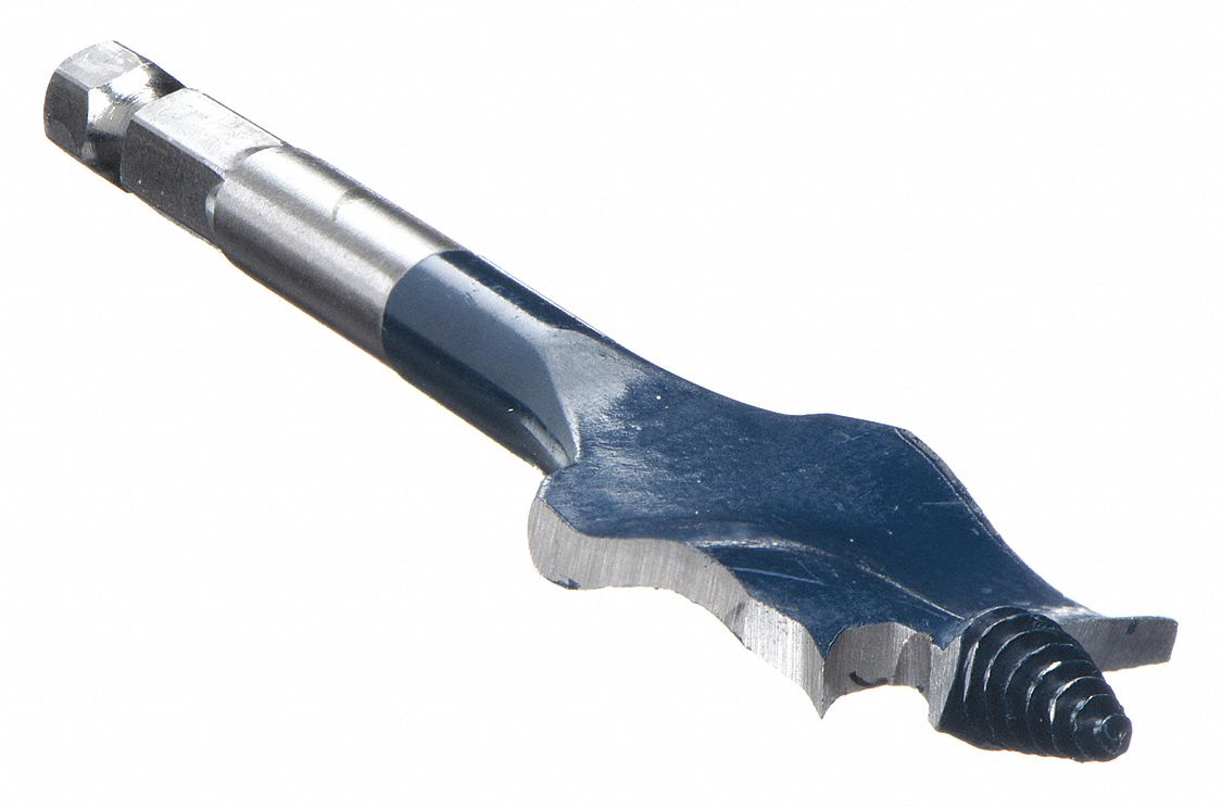 BOSCH, 3/4 in Drill Bit Size, 4 in Overall Lg, Spade Drill Bit 5EET6