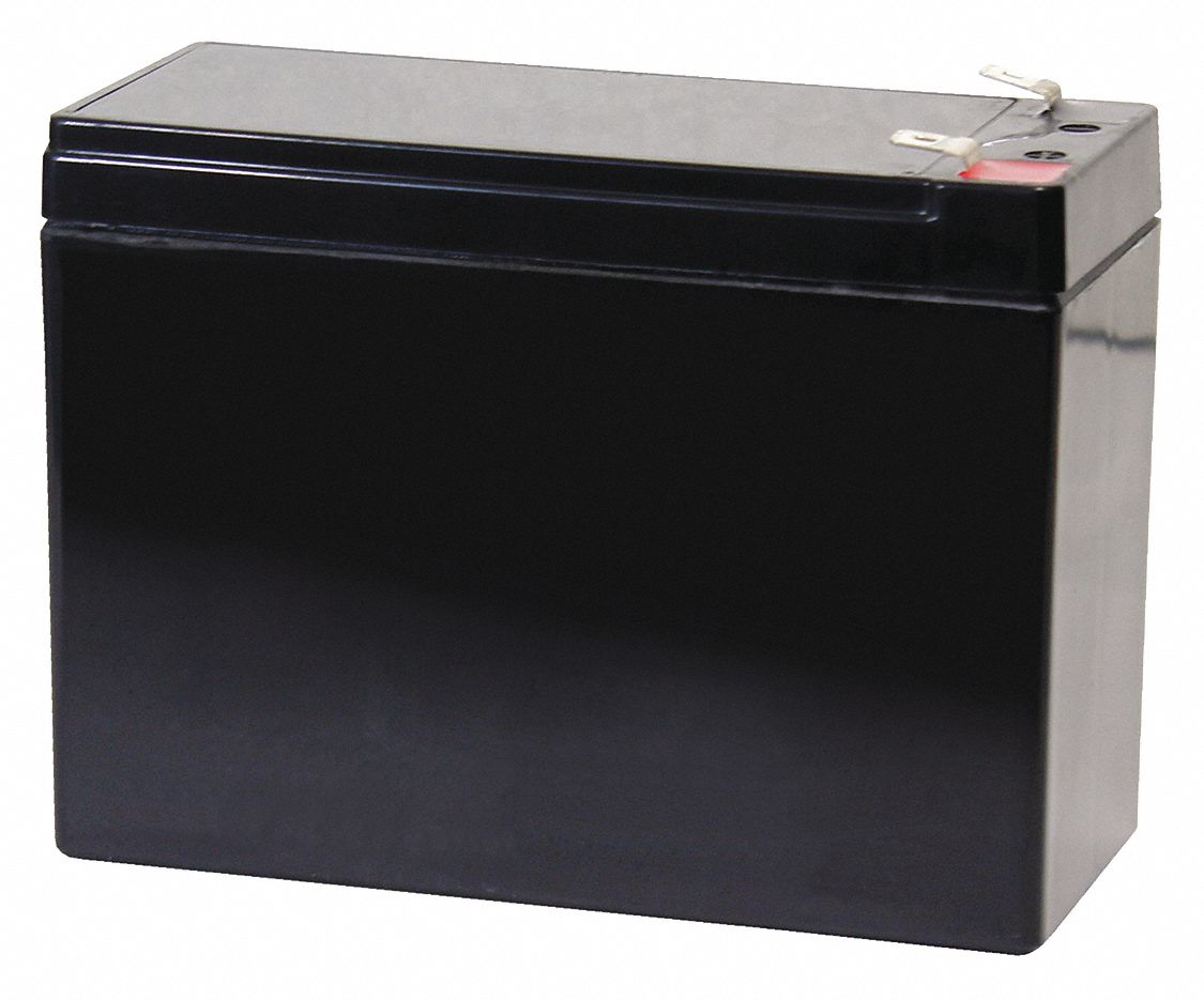 GRAINGER APPROVED 12V DC, Sealed Lead Acid Battery, 10 Ah, Faston, 4.37