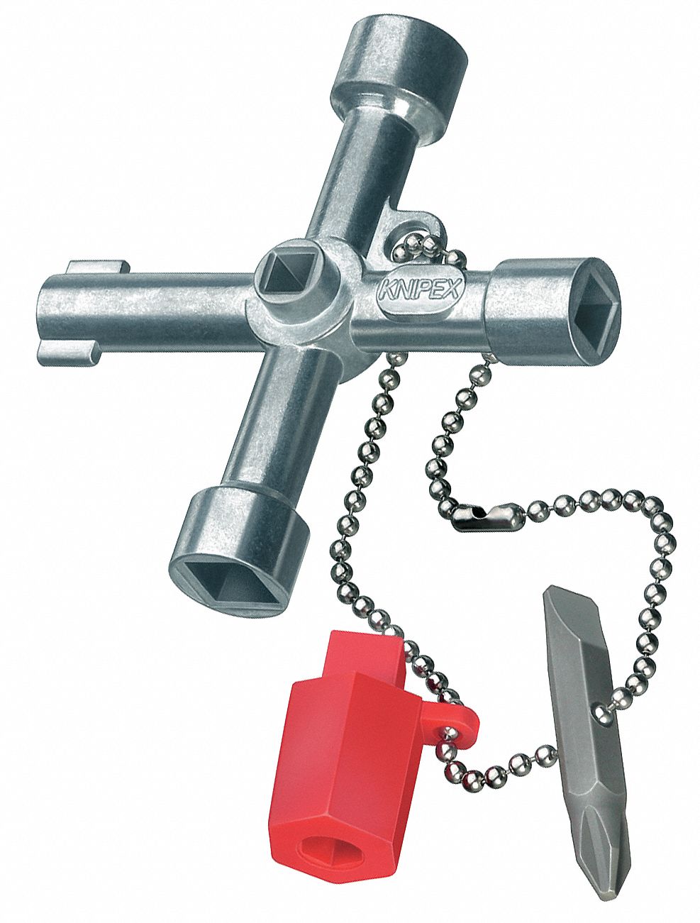 KNIPEX, 3 in Size, T, Control Shutoff Key 5ETP200 11 03