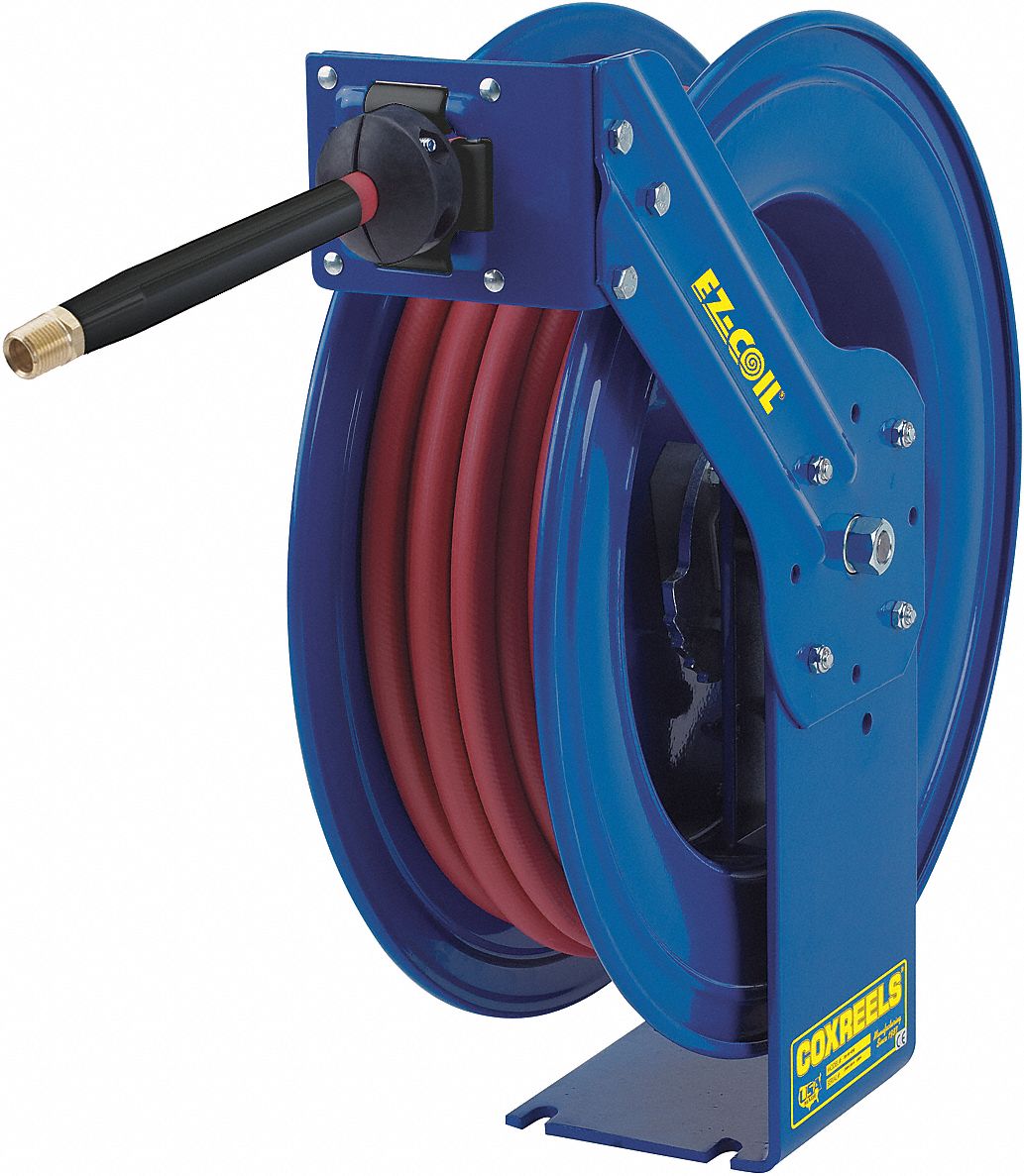 COXREELS Spring Return Hose Reel, Air, Water, 300 psi, Hose Capacity 50