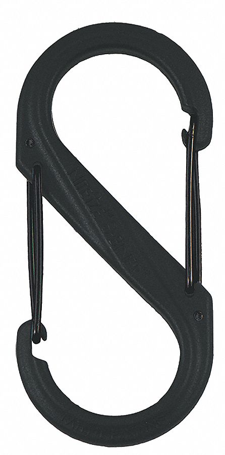 Carabiner Clip,10-3/8 In.,Plastic,Black PK 6 SBP10-03-01BG | eBay