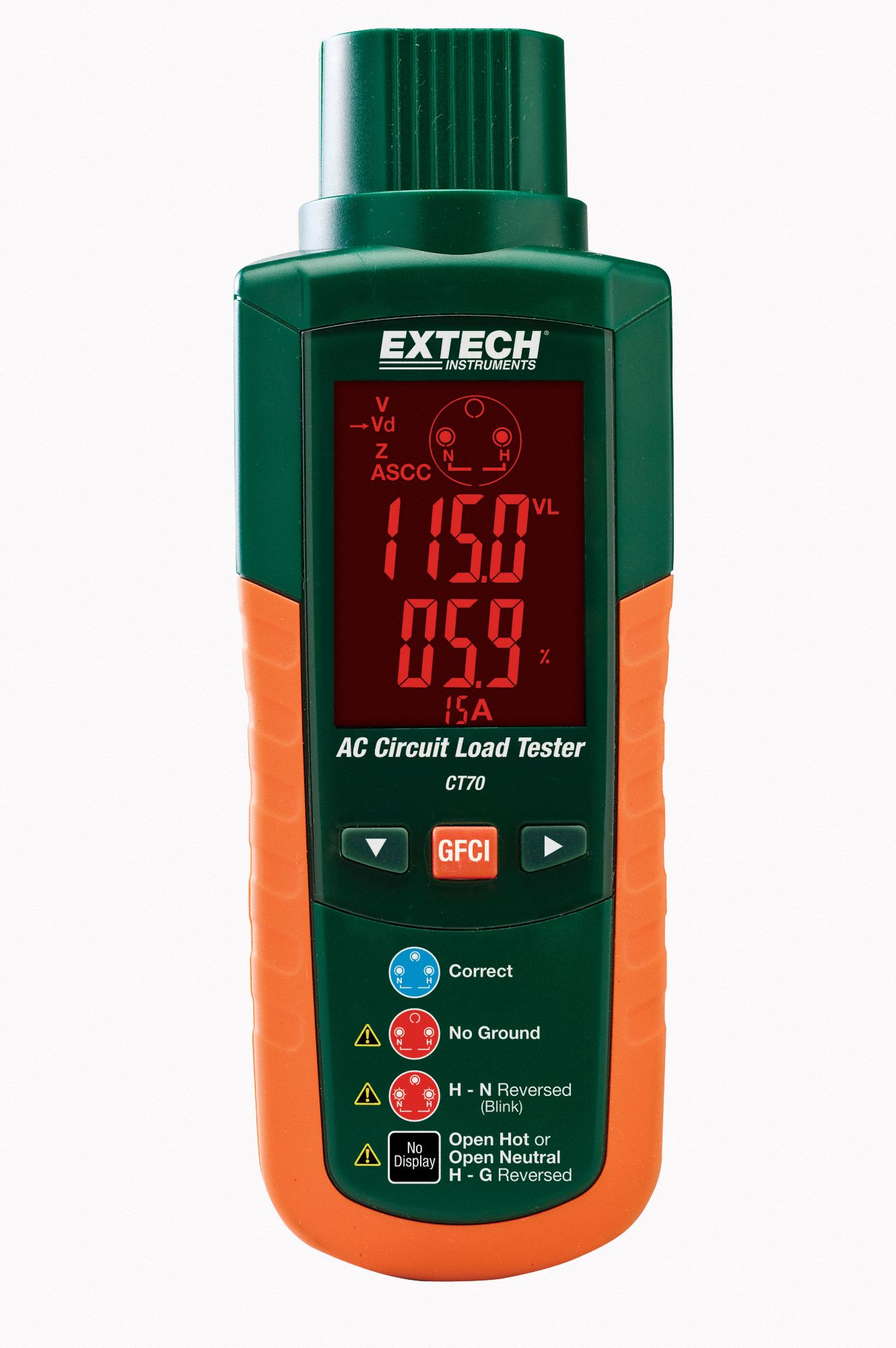 EXTECH AC Circuit Analyzer, 90 to 240V 5GCC8CT70 Grainger