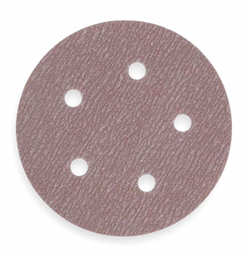 NORTON Sanding Disc Roll, Coated, 5 Hole, 5 in Disc Diameter, 240