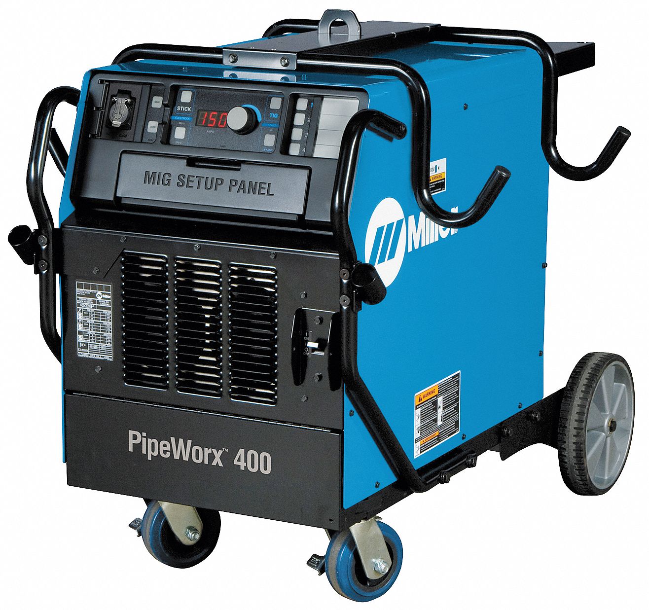 MILLER RUNNING GEAR, FOR PIPEWORX, WITH DUAL CYLINDER RACK Welding