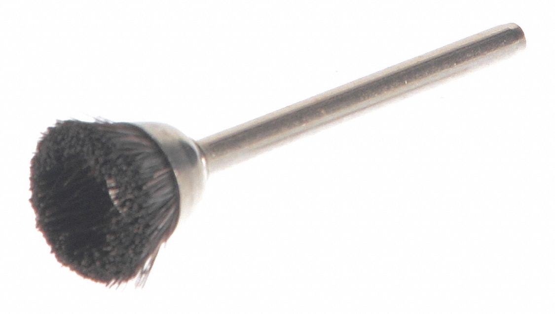 WEILER 9/16 in Crimped Wire Cup Brush, Shank Mounting, 0.005 in Wire