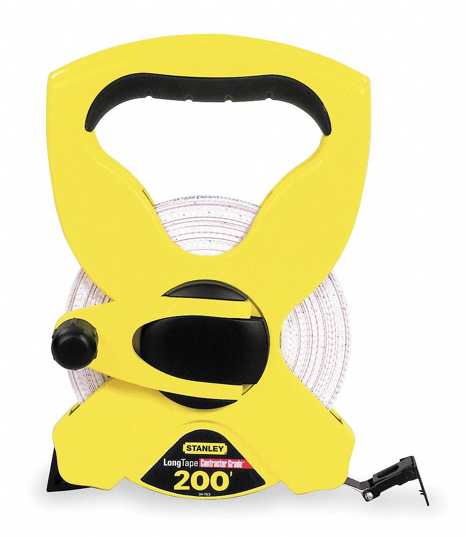 STANLEY 200 ft Fiberglass SAE Long Tape Measure, Black, Yellow 5HL25