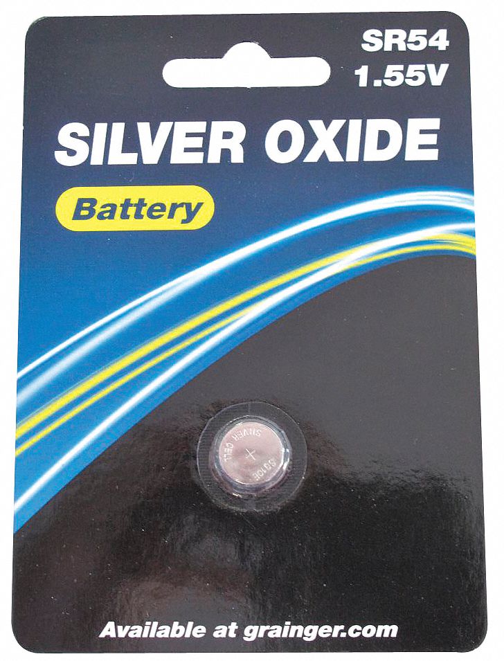 GRAINGER APPROVED Button Cell Battery 389/390 Battery Size, Silver