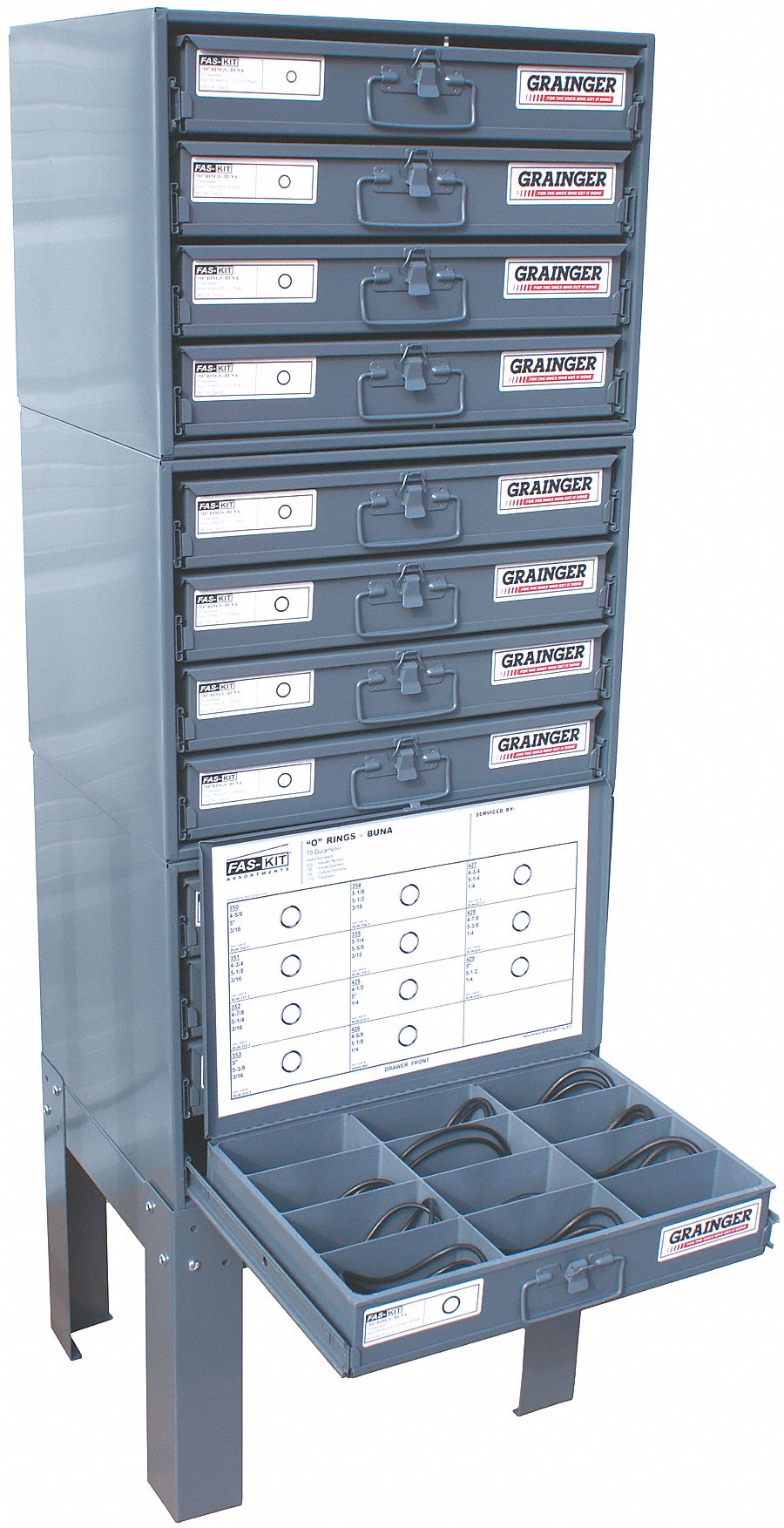 GRAINGER APPROVED ORing Assortment, Viton®, 75 Shore A SAE, Number of