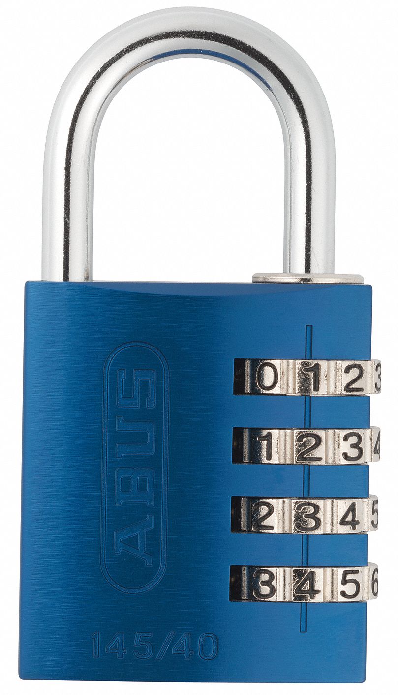 ABUS Combination Padlock, Resettable SideDial Location, 1 in Shackle