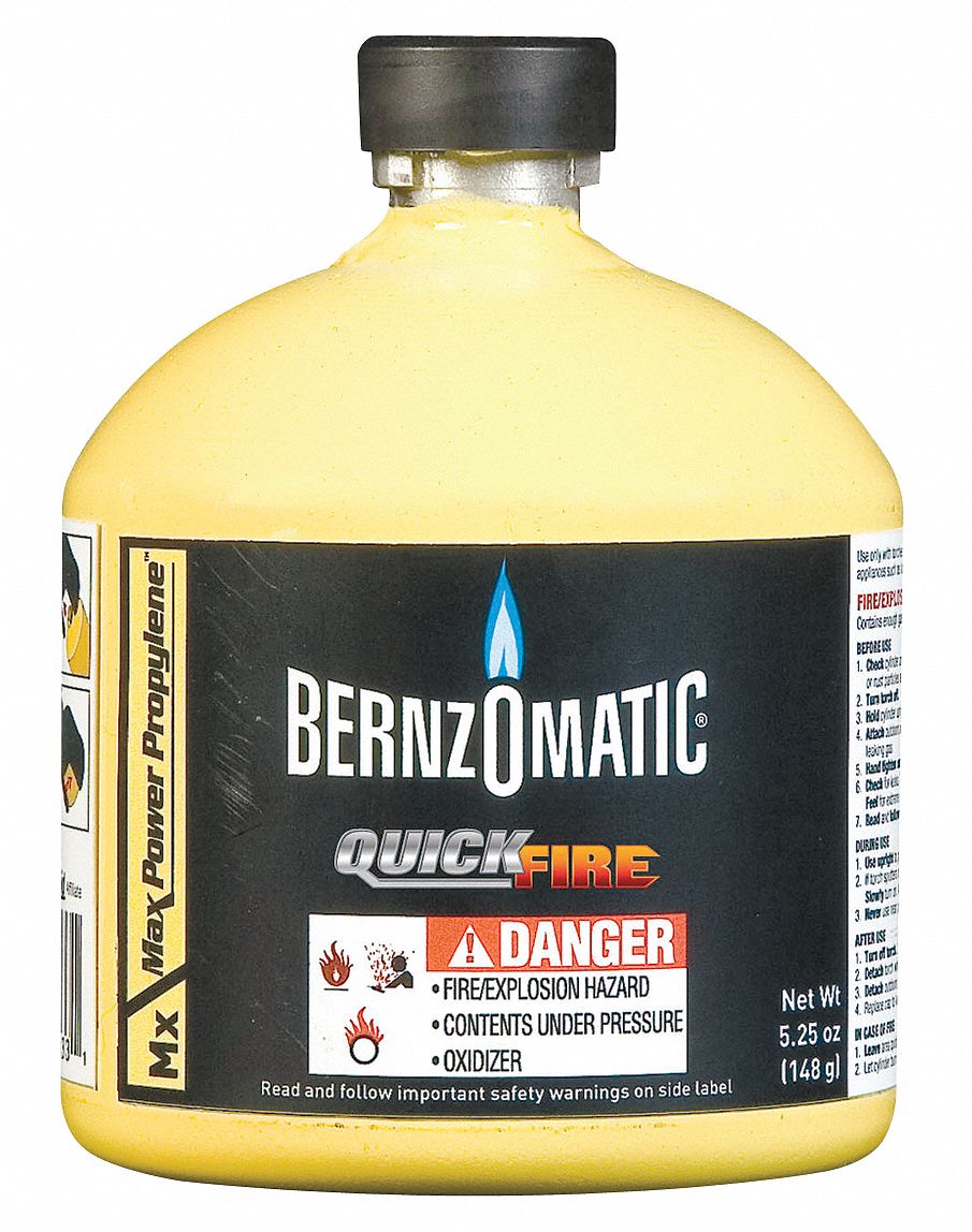 BERNZOMATIC Disposable Fuel Cylinder 5JPK3QF5 6PK Grainger