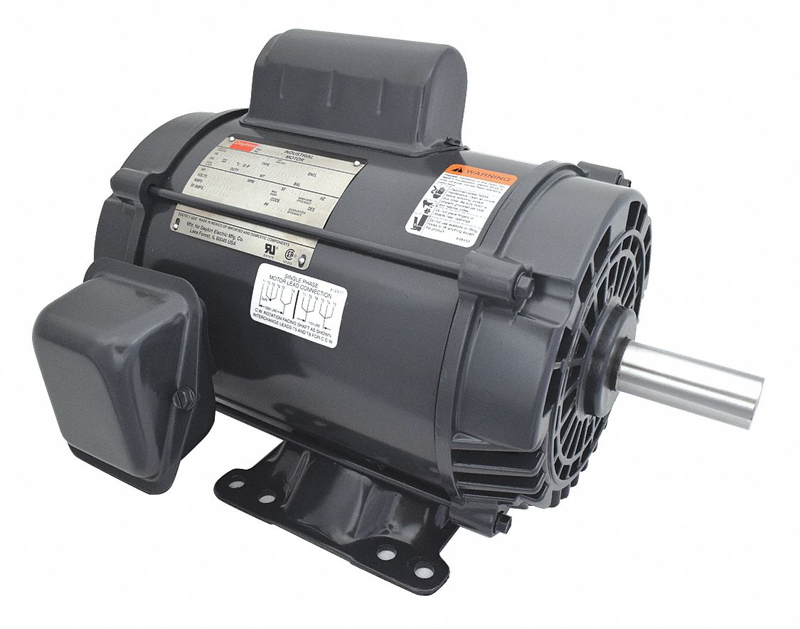 DAYTON General Purpose Motor, 3 HP, CapacitorStart, Nameplate RPM