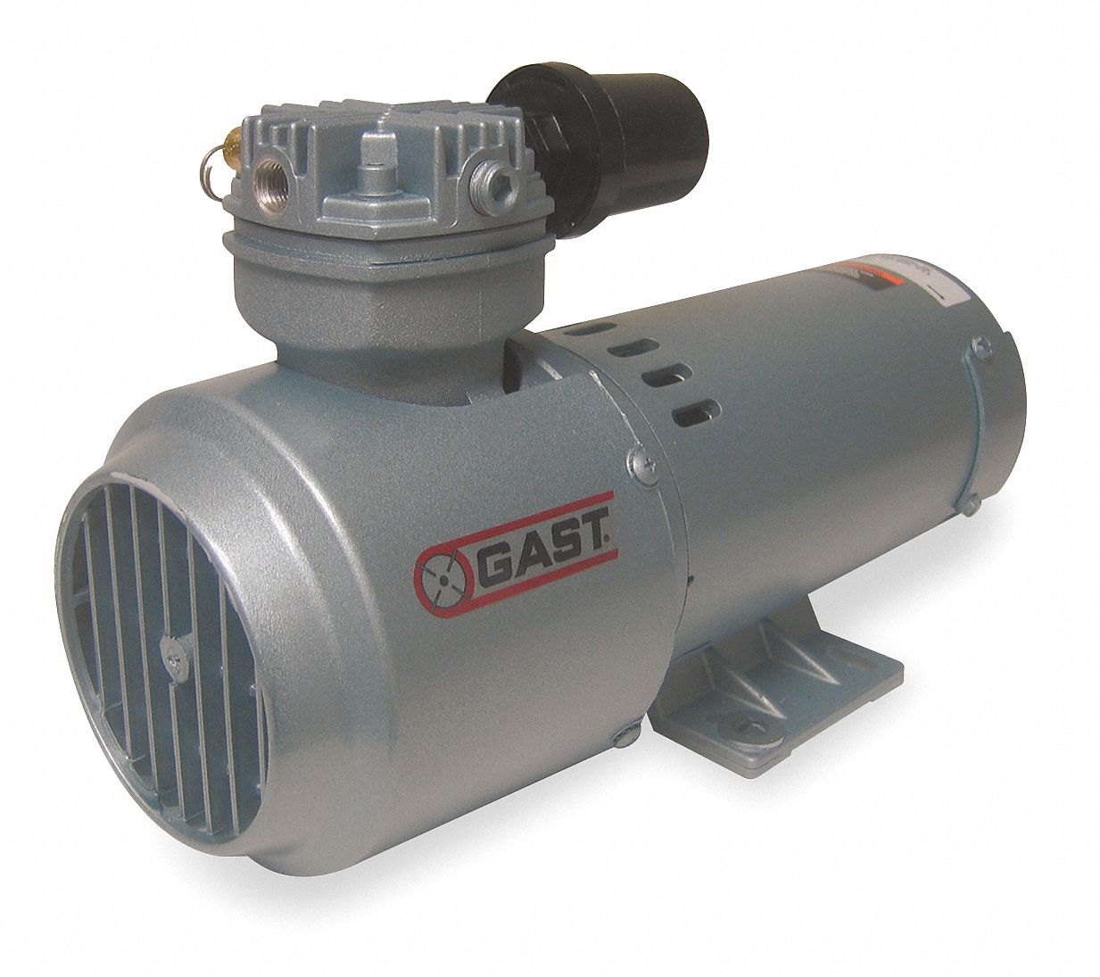 GAST 1/3 HP Piston Air Compressor, 12VDC, 100/100 Max. PSI Cont./Int