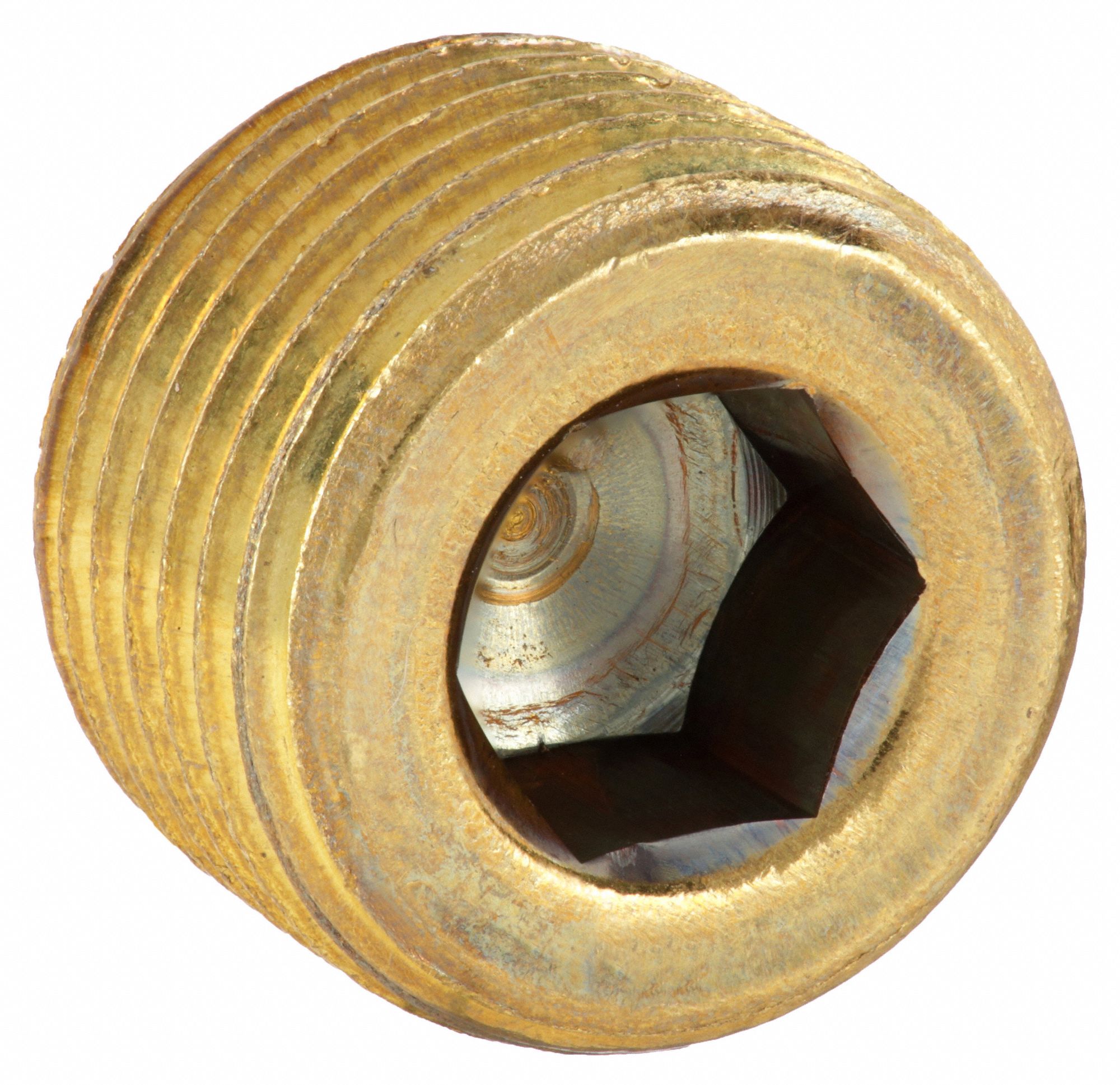 Brass, 3/8 in Fitting Pipe Size, Countersink Plug 5KNG1219P6 Grainger