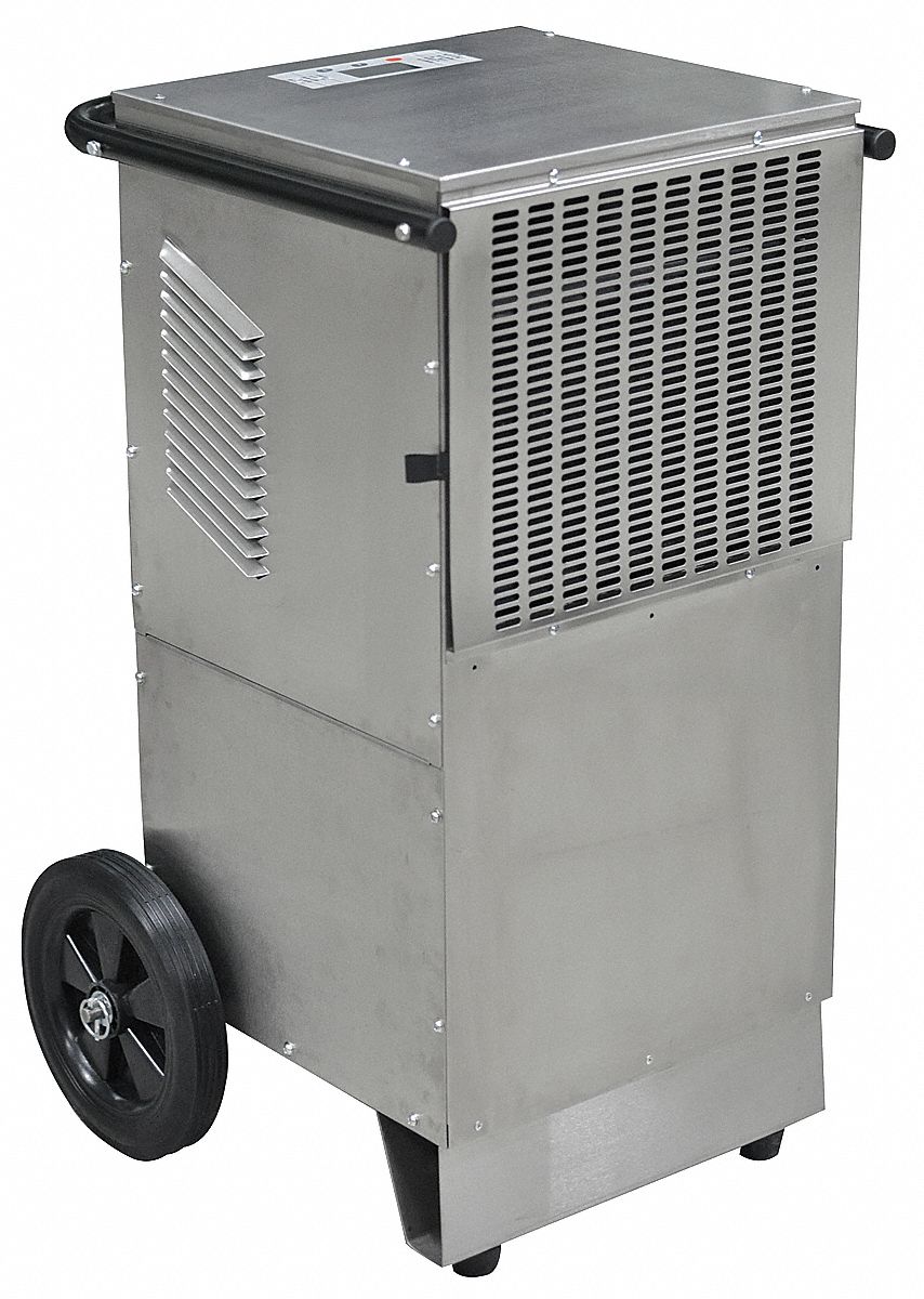 Industrial Portable Dehumidifier, 115V, 7 Amps, Height 34 29/32 in