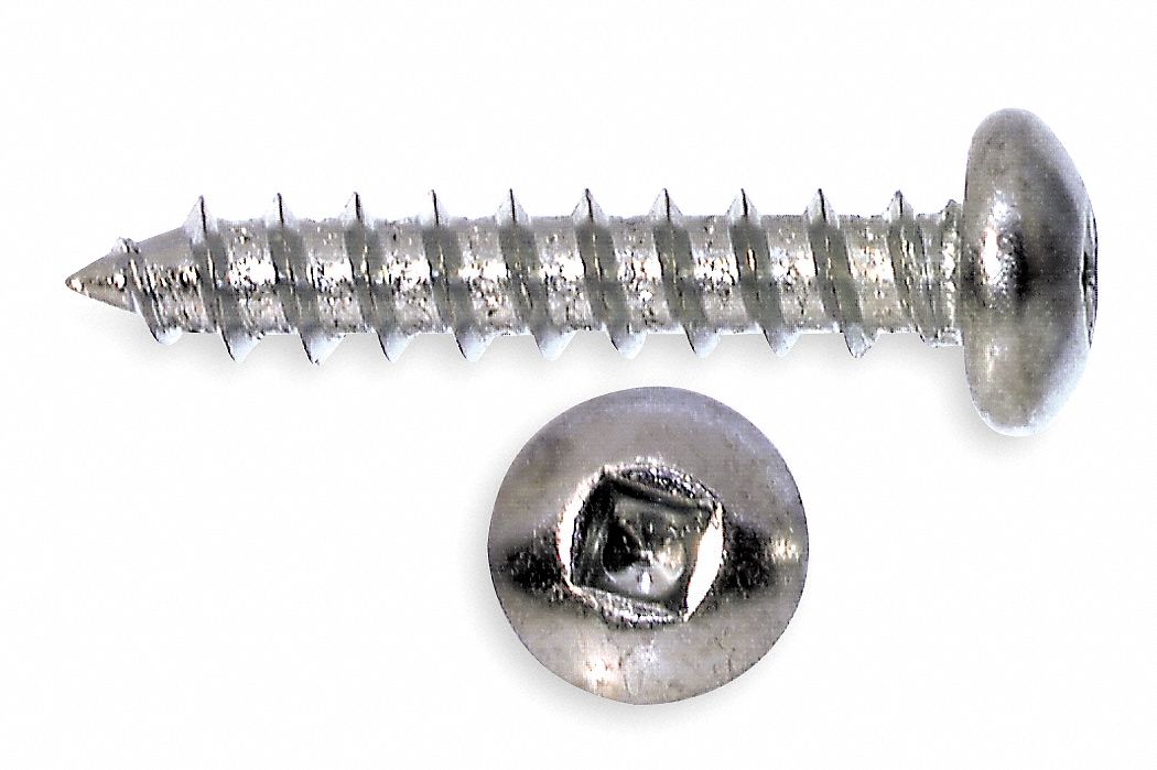 GRAINGER APPROVED 8 x — Case Hardened Steel Sheet Metal Screw with Pan