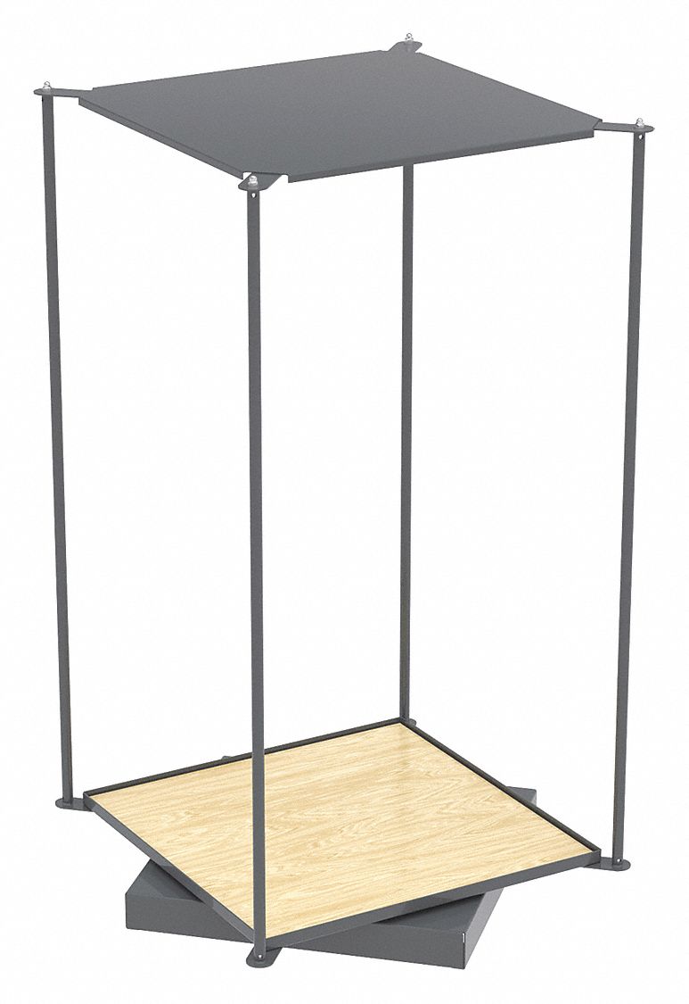 AKROMILS 60" Steel Revolving Storage Bin, Gray 5LA3198325 Grainger