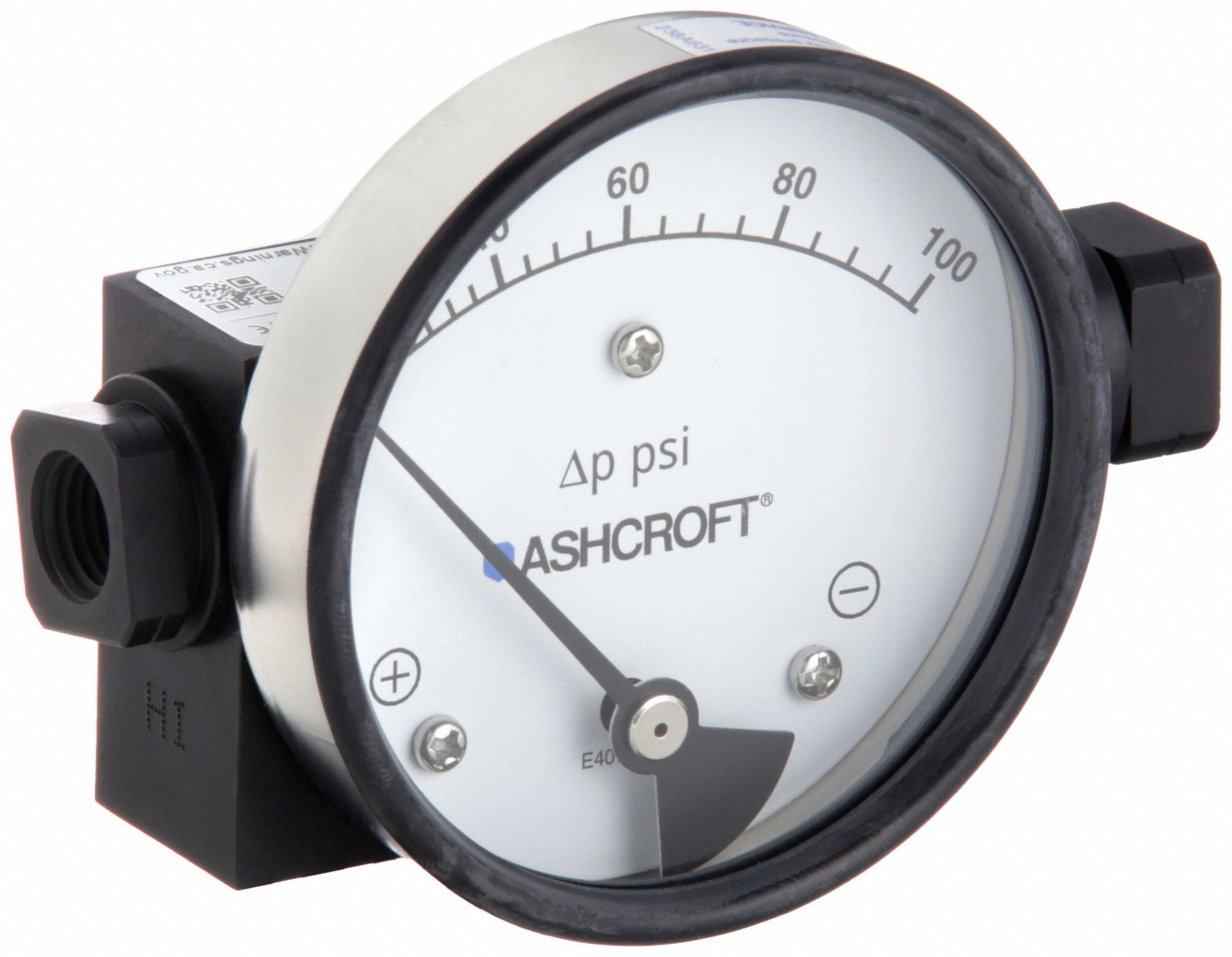 ASHCROFT, 0 to 100 psid, InLine, Differential Pressure Gauge 5LB62
