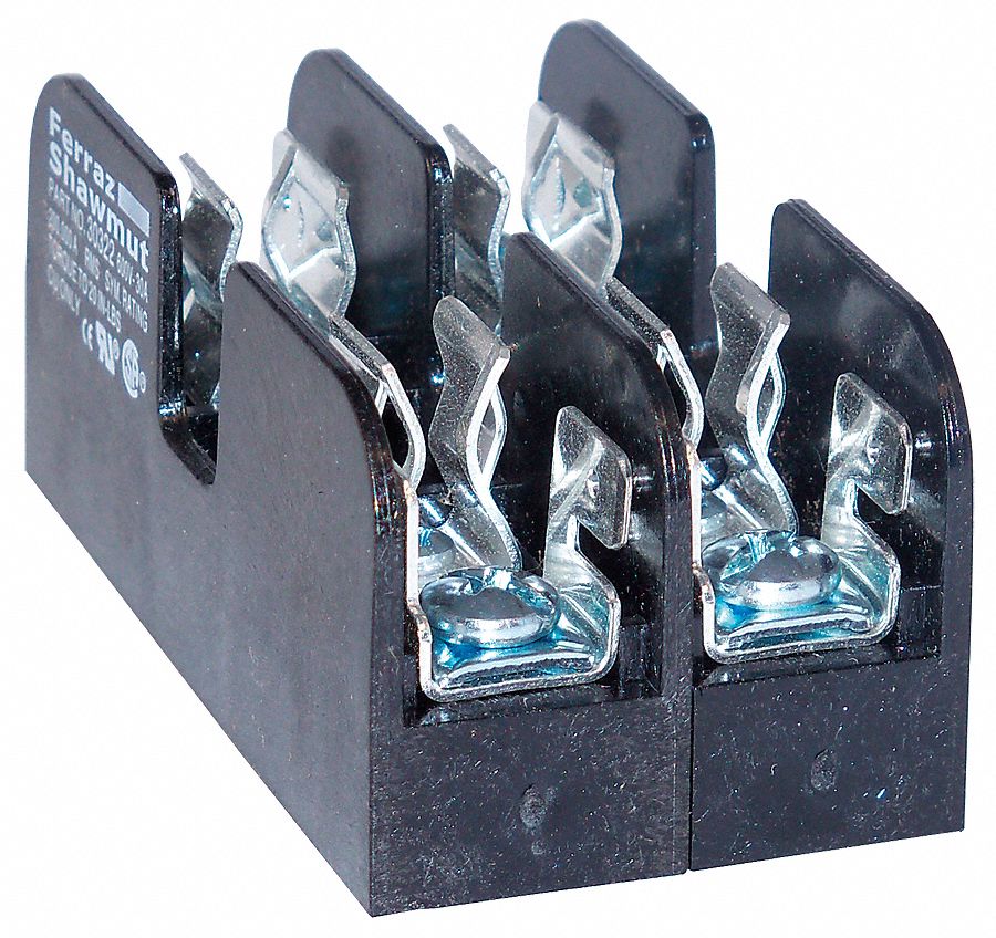 MERSEN Fuse Block, Midget, 0 to 30 A, Fuse UL Class Midget, 600V AC/DC