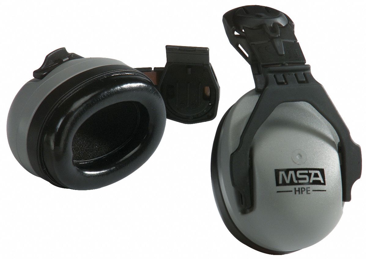 MSA Ear Muffs Hard HatMounted Earmuff, Passive, 27 dB NRR, Dielectric