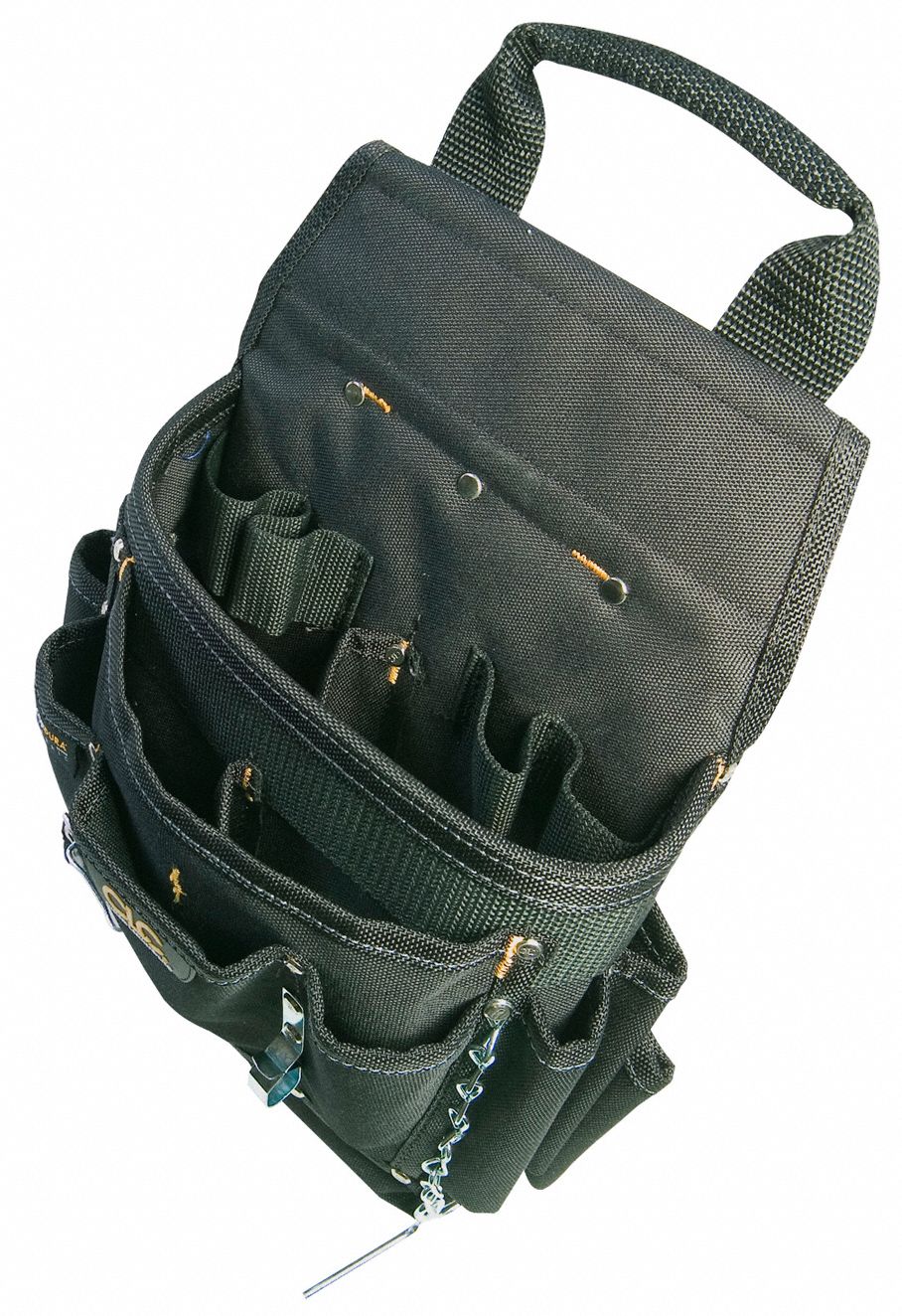 CLC Black Electricians Tool Pouch, Ballistic Polyester, Fits Belts Up