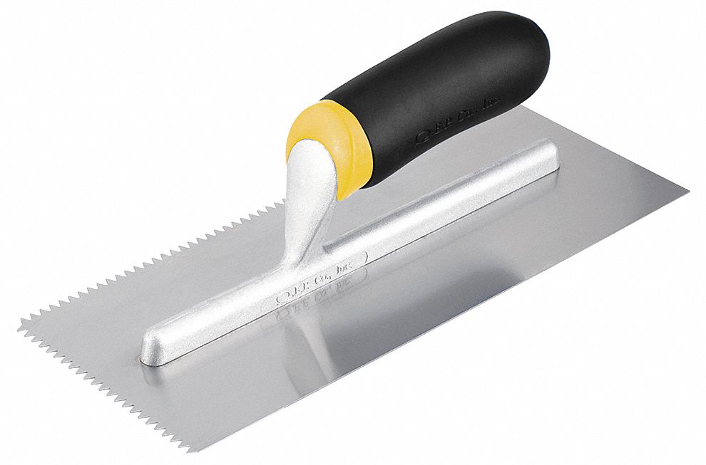 Notched Trowel,3/16 x 5/32 V Notch - Grainger